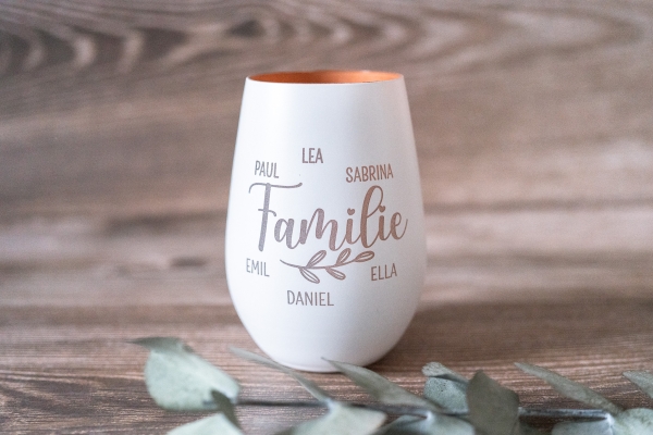 Windlicht / Teelichtglas Familie